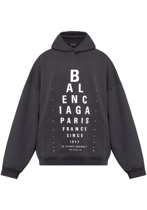 Balenciaga logo-print hoodie - Black