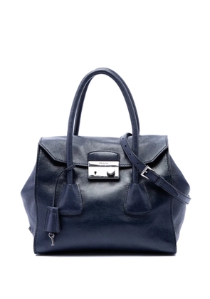 Prada Pre-Owned 2010-2026 Glace Calf Sound Lock satchel - Blue