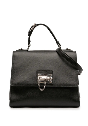 Dolce & Gabbana Pre-Owned 2010-2026 Large Textured Calfskin Miss Monica Top Handle Bag satchel - Black