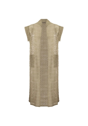 Brunello Cucinelli openwork longline cardigan - Neutrals