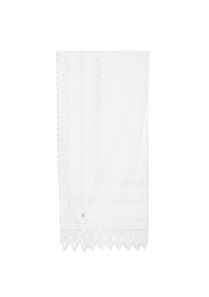 TOTEME lace-trim scarf - White