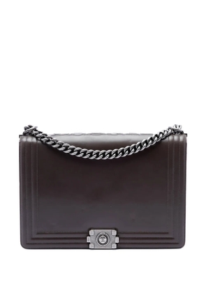 CHANEL Pre-Owned 2011 Large Glazed Calfskin Boy Flap crossbody bag - Brown