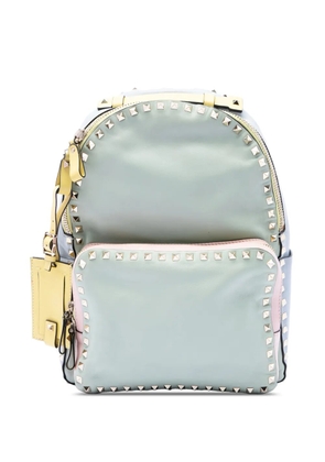 Valentino Garavani Pre-Owned 2000-2017 Medium Calfskin Watercolor Rockstud backpack - Green