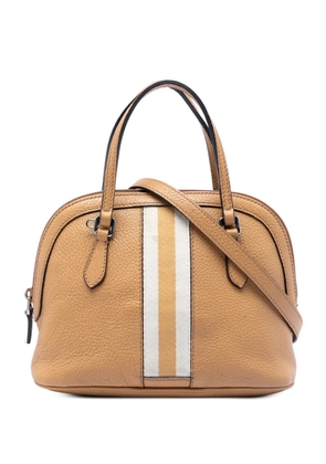 Gucci Pre-Owned 2016-2026 Mini Calfskin Web Dome satchel - Brown