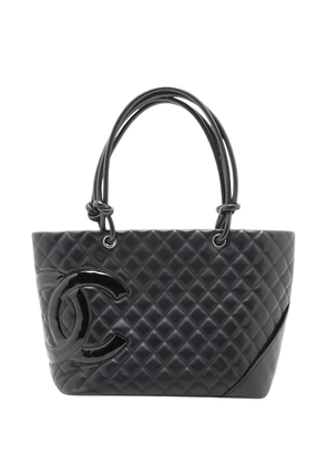 CHANEL Pre-Owned 2010-2011 Large Lambskin Cambon Ligne tote bag - Black