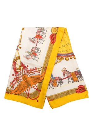 Hermès Pre-Owned 1997-2008 Caparacons De La France Et De L Inde Silk Scarf 90 scarves - Yellow