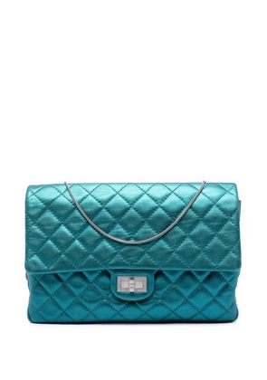 CHANEL Pre-Owned 2008-2009 Quilted Metallic Calfskin Reissue 2.55 Flap 226 shoulder bag - Blue