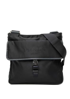 Prada Pre-Owned 2013-2026 Saffiano Trimmed Tessuto Zip Top crossbody bag - Black