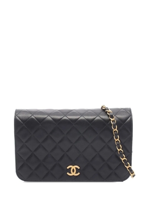 CHANEL Pre-Owned 1996-1997 Medium Quilted Lambskin Full Flap crossbody bag - Black