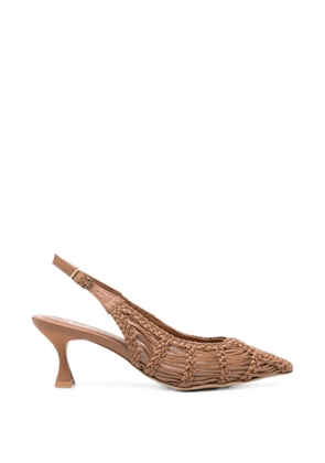 Marc Ellis woven slingback heeled pumps - Brown