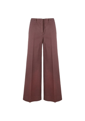slowear wide-leg pressed-crease trousers - Brown
