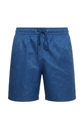 Paul & Shark logo-jacquard swim shorts - Blue