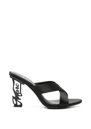 Marc Ellis cross-strap sculpted-heel sandals - Black
