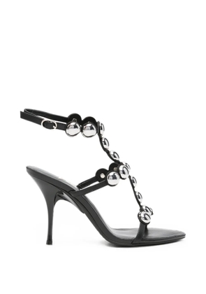 Marc Ellis stud-embellished leather sandals - Black