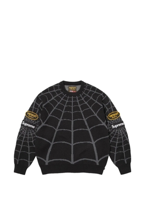 Supreme x Vanson Leathers x Marvel Spider-Man intarsia-knit sweater - Black