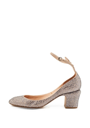 Valentino Garavani Pre-Owned Tan-Go crystal-embellished heeled pumps - Silver