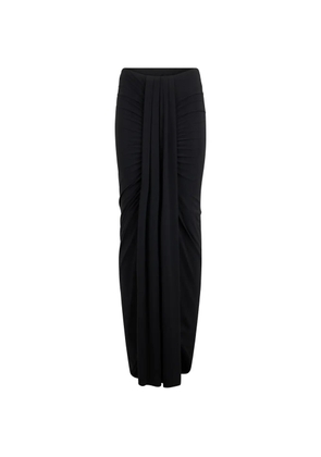 Roberto Cavalli draped side-slit maxi beachwear - Black