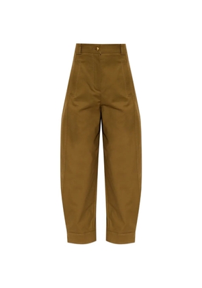 Max Mara Adorni contrast-stitched cropped trousers - Brown