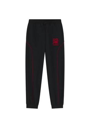 HUGO x RB logo-embroidered track pants - Black