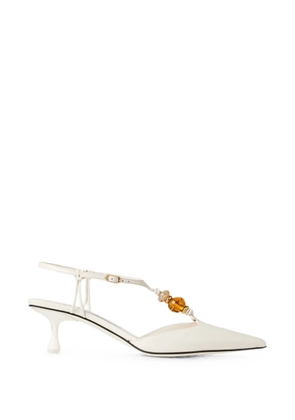 Jimmy Choo Lauri bead-embellished pumps - White