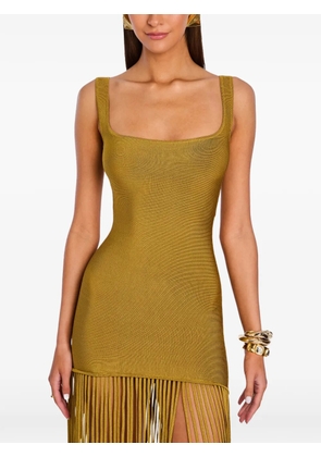 Retrofete Saddler fringe-trimmed midi dress - Green