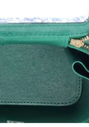 CHANEL Pre-Owned Classic Top Handle Vanity Case with Chain Quilted Lambskin Mini crossbody bag - Green