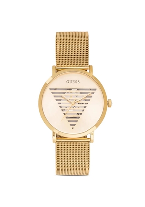 GUESS USA triangle-motif 44mm watch - Gold