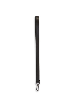 Zegna leather lobster-claw lanyard - Brown