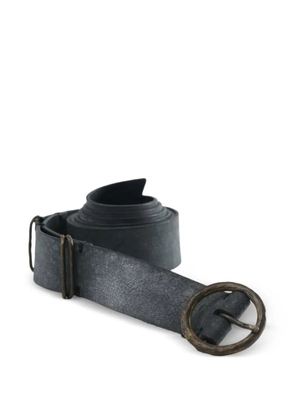 Ziggy Chen round-buckle belt - Grey