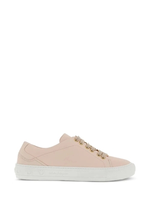 Ferragamo Gancini-plaque leather sneakers - Pink