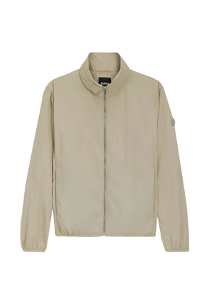 BOSS zip-up funnel-neck jacket - Neutrals