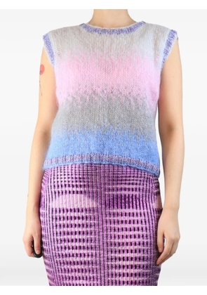 Rose Carmine ombré knit vest - Grey