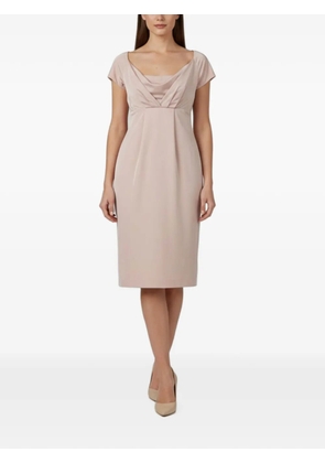 BOSS GREEN HUGO BOSS midi off-shoulder pleated dress - Pink