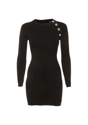 Balmain Pre-Owned mini zip-up ribbed-knit dress - Black