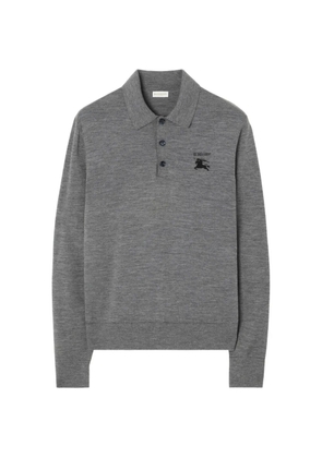 Burberry long-sleeve Knight wool polo shirt - Grey