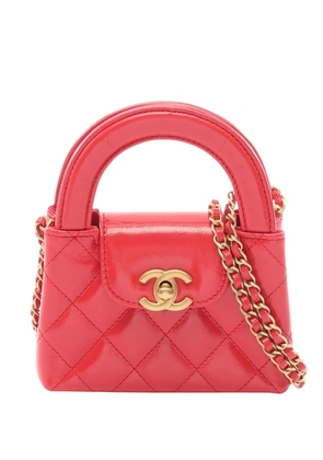 CHANEL Pre-Owned 2021-2026 Nano Quilted Lambskin Kelly Shopper Bag satchel - Red