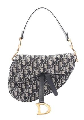 Christian Dior Pre-Owned 2010-2026 Oblique Canvas Saddle Bag shoulder bag - Blue