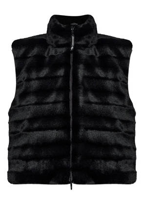 Balenciaga faux-fur zipped gilet - Black
