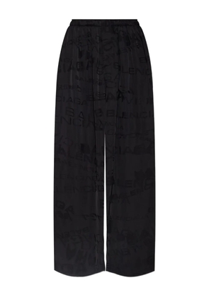 Balenciaga logo flared trousers - Black