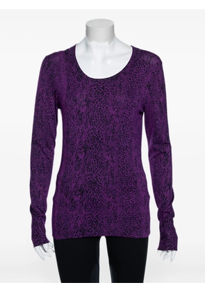 Diane Von Furstenberg Vintage 2024 animal-print round-neck top - Purple