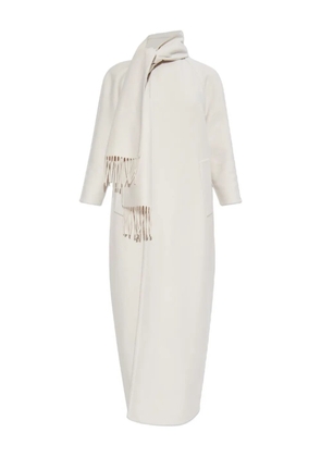Balenciaga scarf-detail cashmere coat - Neutrals