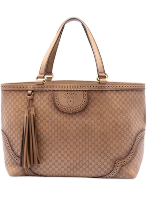 Gucci Pre-Owned 2016-2026 Large Microguccissima Brogue Duilio tote bag - Brown