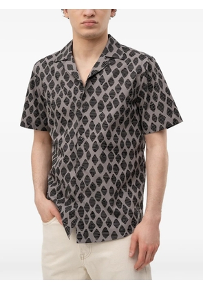 HUGO geometric-print short-sleeve shirt - Grey