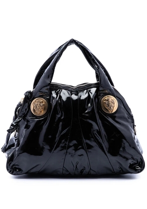 Gucci Pre-Owned 2016-2026 Large Patent Hysteria satchel - Black