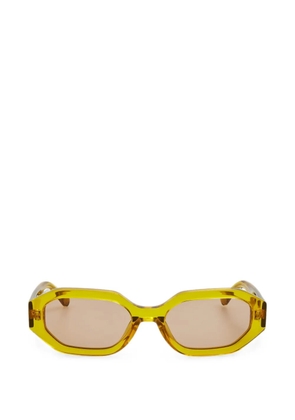 The Attico Irene geometric-frame sunglasses - Yellow