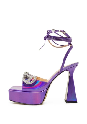 MACH & MACH Double Bow platform sandals - Purple