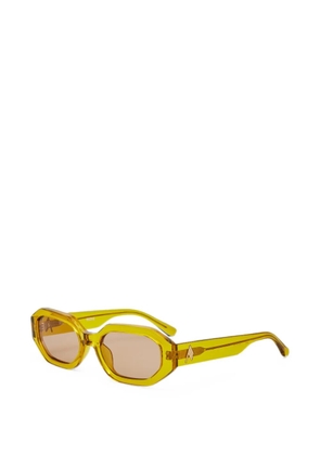 The Attico Irene geometric-frame sunglasses - Yellow