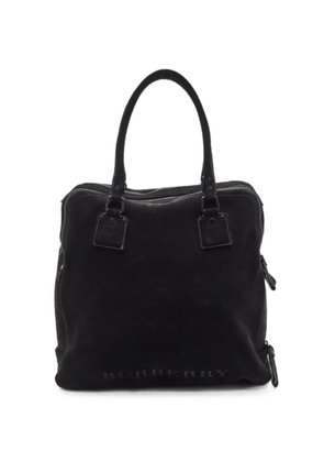 Burberry Pre-Owned logo-print double-zip holdall bag - Black