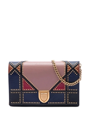 Christian Dior Pre-Owned 2018 Small Multicolore Studded Lambskin Diorama Flap crossbody bag - Multicolour