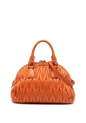 Miu Miu Pre-Owned 2010-2026 Matelasse Nappa Dome satchel - Orange